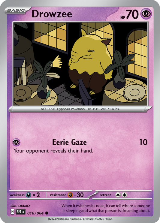 Drowzee - Shrouded Fable - 016/064 - Non Holo - Near Mint - Common - #096