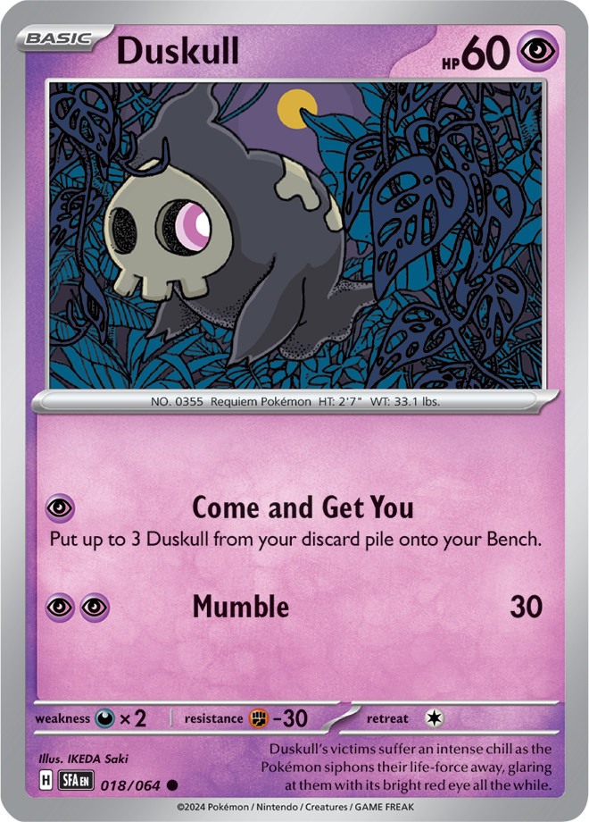 Duskull - Shrouded Fable - 018/064 - Non Holo - Near Mint - Common - #355