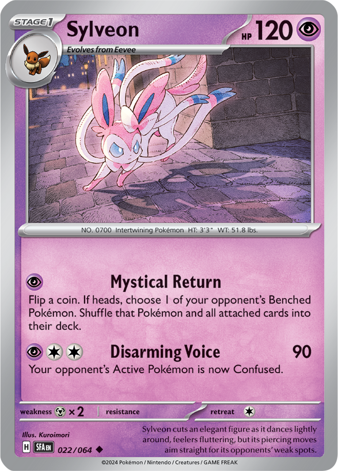 Sylveon - Shrouded Fable - 022/064 - Non Holo - Near Mint - Uncommon - #700