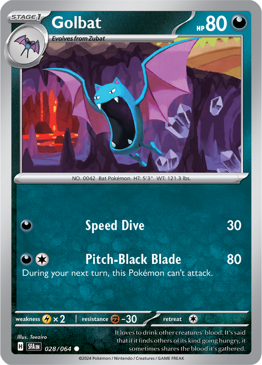 Golbat - Shrouded Fable - 028/064 - Non Holo - Near Mint - Common - #042