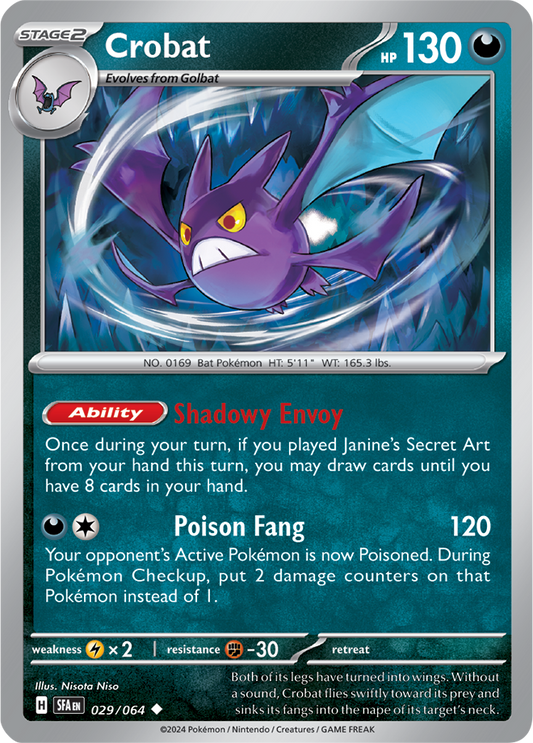 Crobat - Shrouded Fable - 029/064 - Non Holo - Near Mint - Uncommon - #169