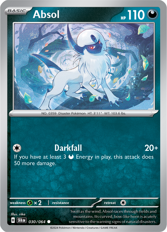 Absol - Shrouded Fable - 030/064 - Non Holo - Near Mint - Common - #359