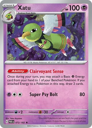 Natu - Paradox Rift - 072/182 - Holo - Near Mint - Rare - #178