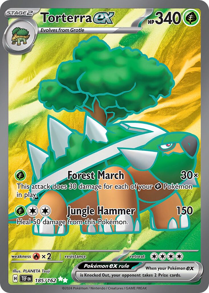 Torterra EX - Temporal Forces - 185/162 - Full Art - Near Mint - Ultra Rare - #389