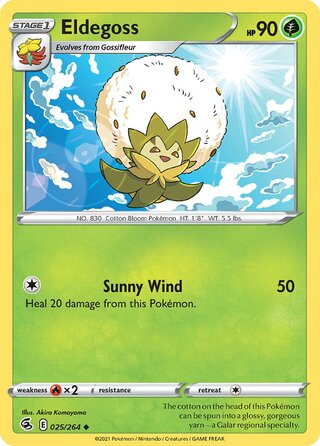 Eldegoss - Fusion Strike - 025/264 - Non Holo - Near Mint - Uncommon - #830