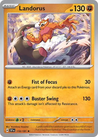 Landorus - Surging Sparks - 110/191 - Holo - Near Mint - Rare - #645