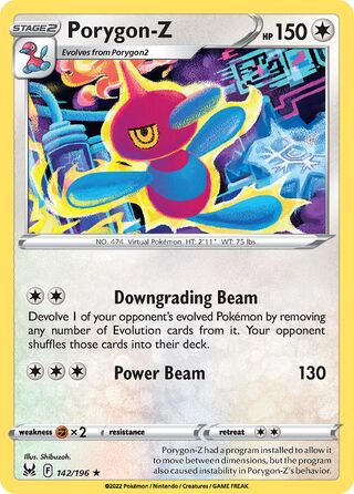 Porygon-Z - Lost Origin - 142/196 - Non Holo - Near Mint - Rare - #474