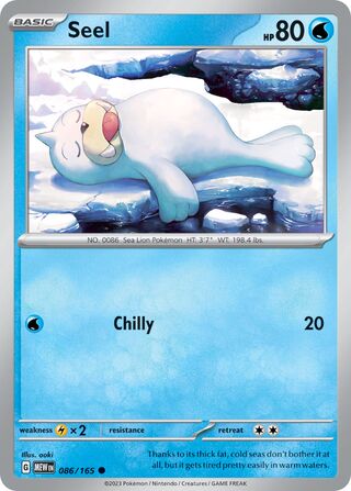 Seel - 151 - 086/165 - Non Holo - Near Mint - Common - #086