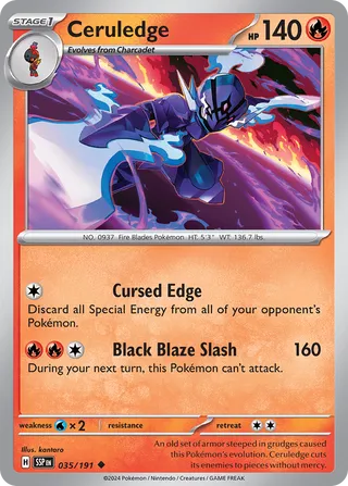 Ceruledge - Surging Sparks - 035/191 - Non Holo - Near Mint - Uncommon - #937