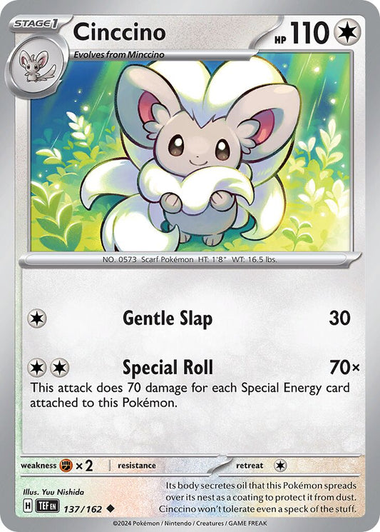 Cinccino - Temporal Forces - 137/162 - Non Holo - Near Mint - Uncommon - #573