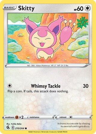 Skitty - Fusion Strike - 210/264 - Non Holo - Near Mint - Common - #300