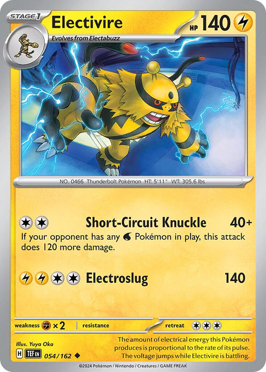 Electivire - Temporal Forces - 054/162 - Non Holo - Near Mint - Uncommon - #466