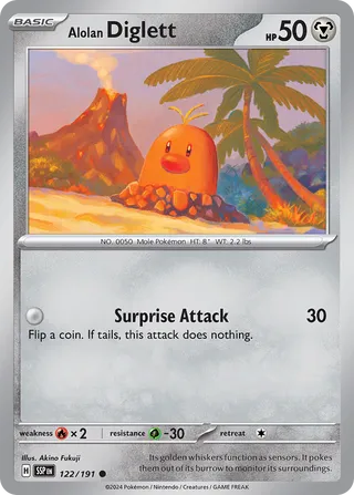 Alolan Diglett - Surging Sparks - 122/191 - Non Holo - Near Mint - Common - #050