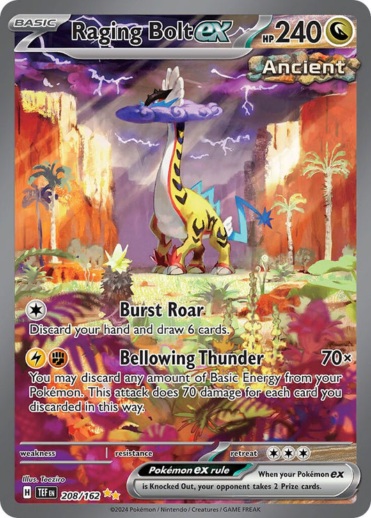 Raging Bolt EX - Temporal Forces - 208/162 - Full Art - Near Mint - Special Illustration Rare - #1021