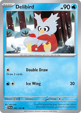 Delibird - Paldea Evolved - 046/193 - Non Holo - Near Mint - Common - #225