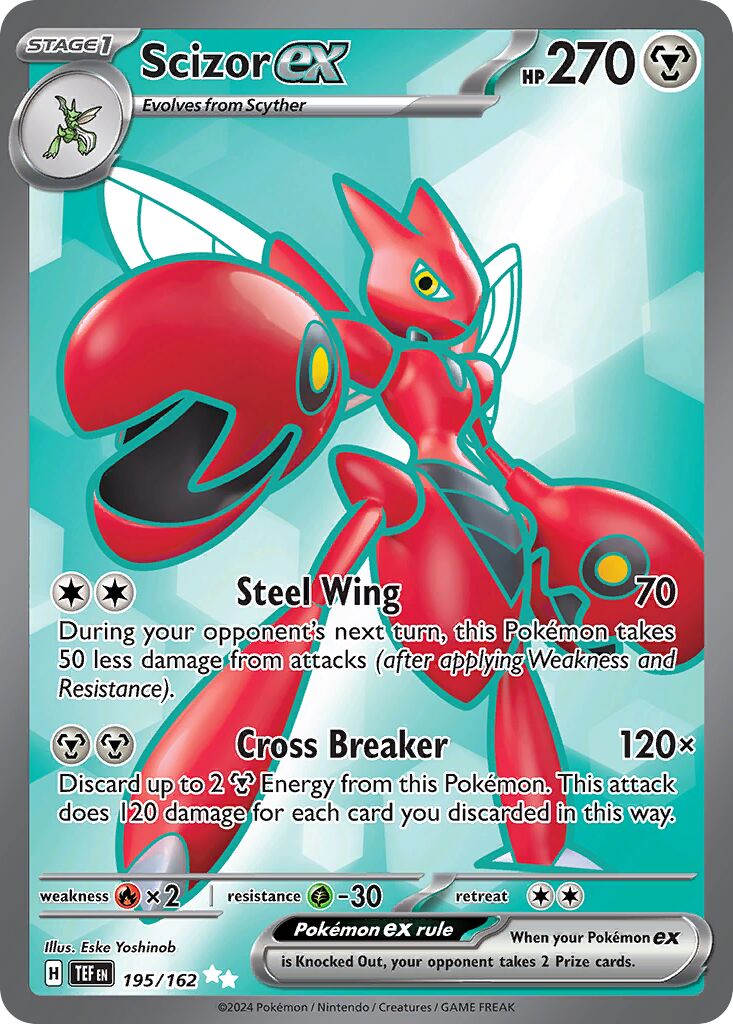 Scizor EX - Temporal Forces - 195/162 - Full Art - Near Mint - Ultra Rare - #212