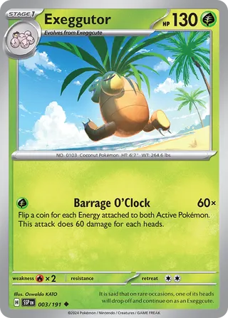 Exeggutor - Surging Sparks - 003/191 - Non Holo  - Near Mint - Uncommon - #103