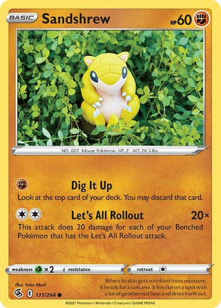 Sandshrew - Fusion Strike - 131/264 - Non Holo - Near Mint - Common - #027