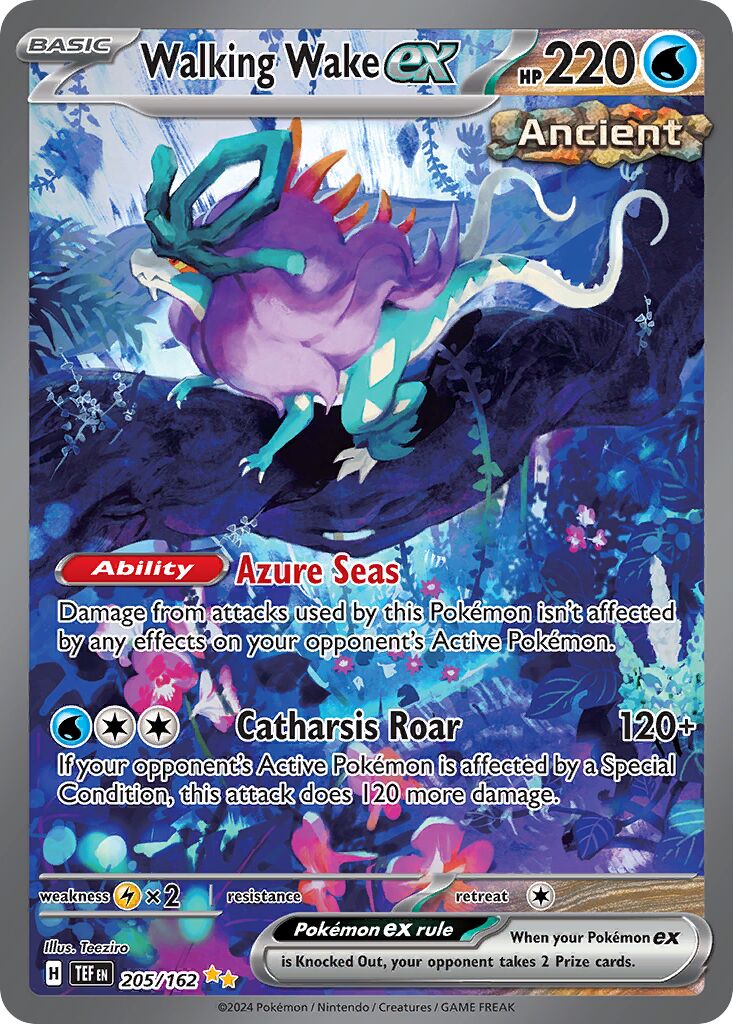 Walking Wake EX - Temporal Forces - 205/162 - Full Art - Near Mint - Special Illustration Rare - #1009