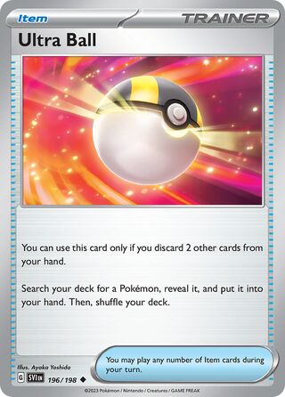 Ultra Ball - Scarlet & Violet - 196/198 - Reverse Holo - Near Mint - Uncommon