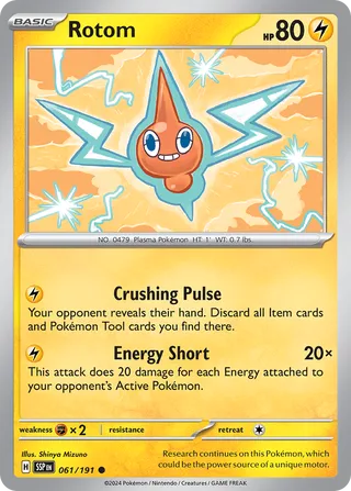 Rotom - Surging Sparks - 061/191 - Non Holo - Near Mint - Common - #479