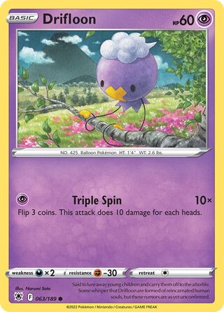 Drifloon - Astral Radiance - 063/189 - Non Holo - Near Mint - Common - #425