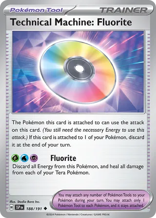 Technical Machine: Fluorite - Surging Sparks - 188/191 - Non Holo - Near Mint - Uncommon