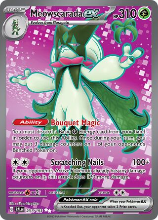 Meowscarada EX - Paldea Evolved - 231/193 - Full Art - Near Mint - Ultra Rare - #908