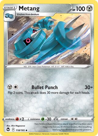 Metang - Silver Tempest - 118/195 - Non Holo - Near Mint - Uncommon - #375