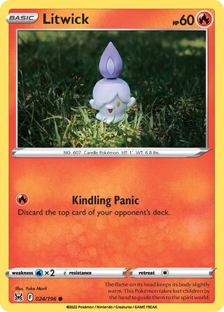 Litwick - Lost Origin - 024/196 - Non Holo - Near Mint - Common - #607