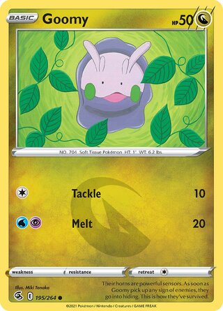 Goomy - Fusion Strike - 195/264 - Reverse Holo - Near Mint - Common - #704