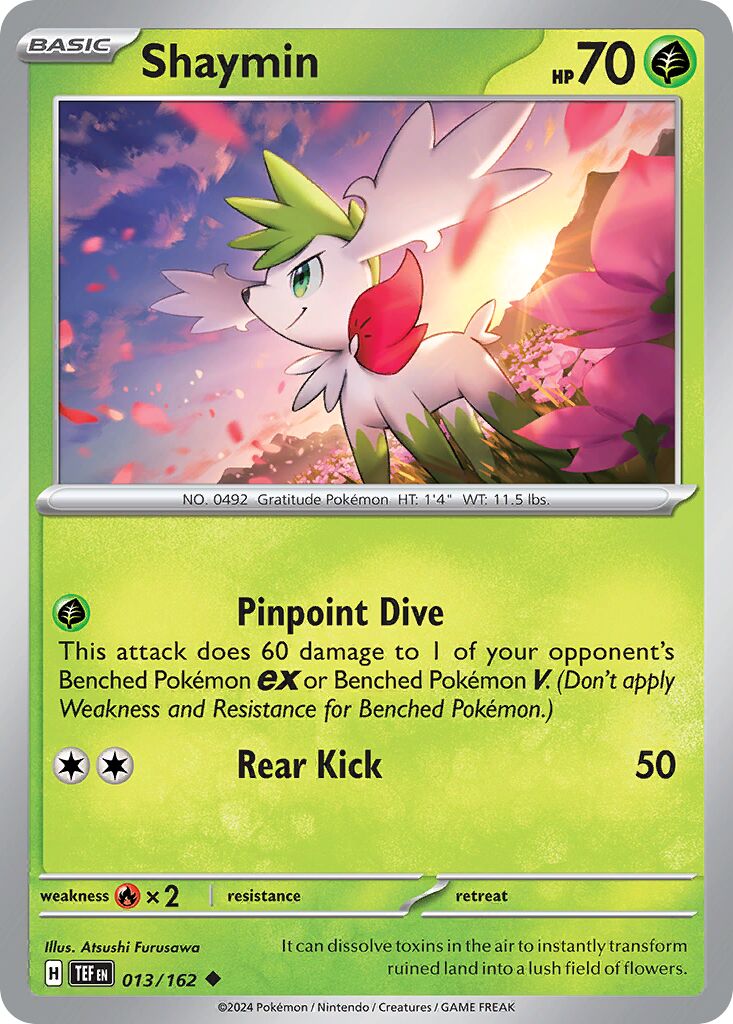 Shaymin - Temporal Forces - 013/162 - Non Holo - Near Mint - Uncommon - #492