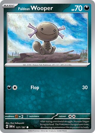 Paldean Wooper - Obsidian Flames - 127/197 - Non Holo - Near Mint - Common - #194