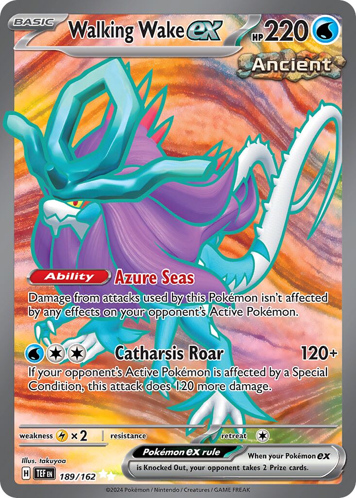 Walking Wake EX - Temporal Forces - 189/162 - Full Art - Near Mint - Ultra Rare - #1009